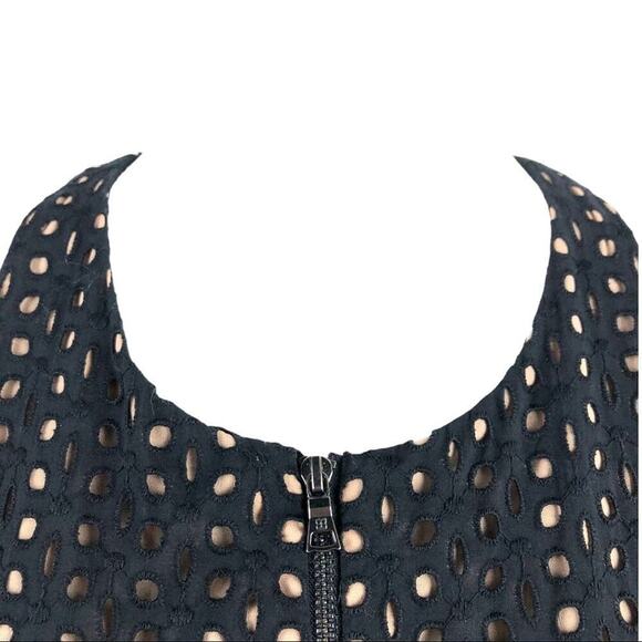 BCBGMaxAzria Guilianna Tulip Black Eyelet Lace Mini Dress 6 - Picture 12 of 15